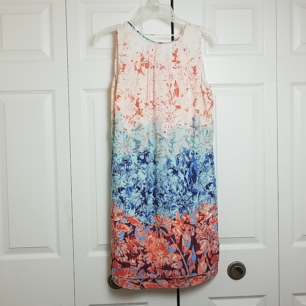 H&M Tropical Floral Ombre Sheath Dress
